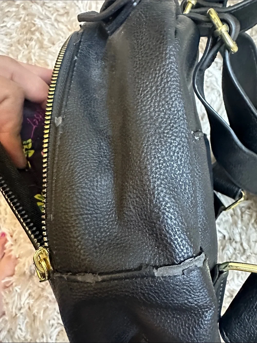Betsey Johnson zipper as backpack
